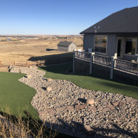 2047 Artificial Turf and Dry River Bed Top View